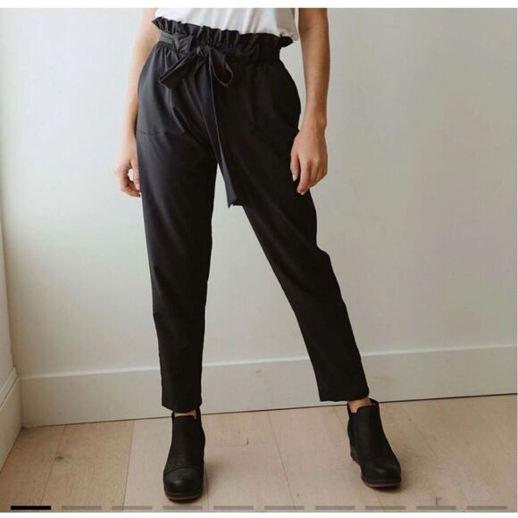 Albion black bow belt pant size S - Picture 1 of 8